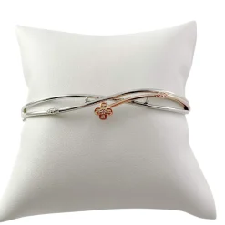 Bracelet d'occasion 2 ors 750 diamants diamètre 62mm