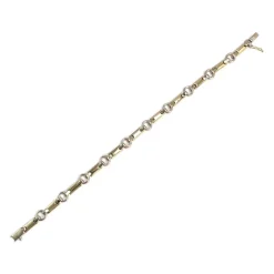 Bracelet d'occasion 2 ors 585 maille fantaisie