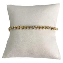 Bracelet d'occasion 3 ors 750  maille fantaisie 18,5 cm