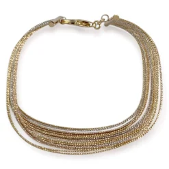 Bracelet d'occasion 3 ors 750  maille fantaisie