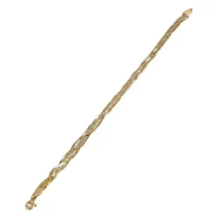 Bracelet d'occasion 2 ors 750 maille fantaisie