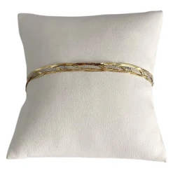 Bracelet d'occasion 2 ors 750 maille fantaisie