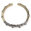 Bracelet d'occasion or 750 2 tons rubis, diamants