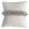 Bracelet d'occasion platine gris maille fantaisie diamants