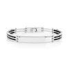 Bracelet identité acier acrylique personnalisable 19 cm