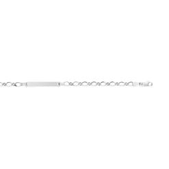 Bracelet identité argent 925 maille cheval personnalisable 18 cm