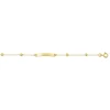 Bracelet identité or 375 jaune personnalisable boules 14 cm