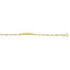 Bracelet identité or 375 jaune personnalisable maille torsadée 14 cm
