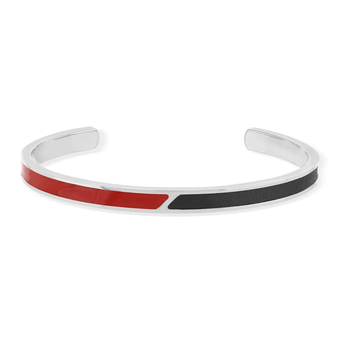 Bracelet jonc acier laqué noir 6cm