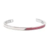 Bracelet jonc acier laqué rose 6cm