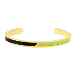 Bracelet jonc acier laqué verte 6cm