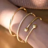 Bracelet jonc articulé or 375 jaune