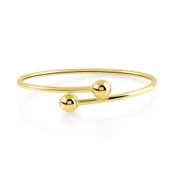 Bracelet jonc articulé or 375 jaune