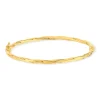 Bracelet jonc or 750 jaune torsadé