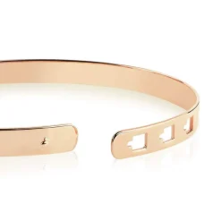 Bracelet jonc poli plaqué or rose 17 cm