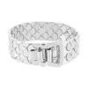 Bracelet maille argent écailles 20cm