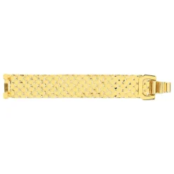Bracelet maille plaqué or jaune écailles 18cm