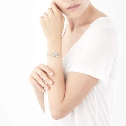 Bracelet or 750 blanc diamant