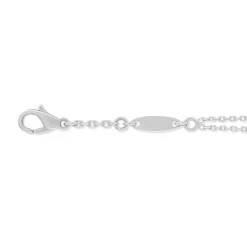 Bracelet or 750 blanc entourage diamant DSI2 18cm