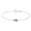 Bracelet or blanc 375 pierres fines 18 cm