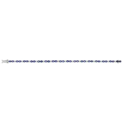 Bracelet or 750 blanc saphirs et diamants 18 cm