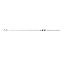 Bracelet or 375 blanc saphirs et zirconias 18 cm