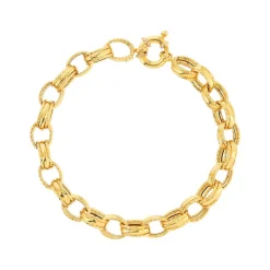 Bracelet or jaune 750 19 cm