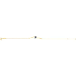 Bracelet or 375 jaune coeur saphirs et diamants 18cm