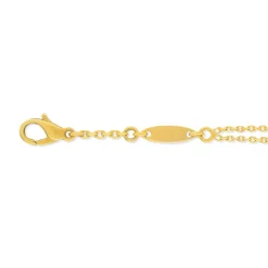 Bracelet or 750 jaune entourage diamant DSI2 18cm