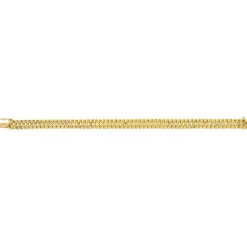 Bracelet or 750 jaune maille américaine 19 cm