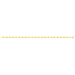 Bracelet or 375 jaune, maille grain de café, 18.5 cm