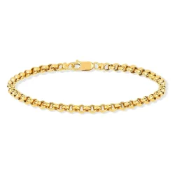 Bracelet or 375 jaune maille jaseron 18 cm