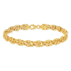 Bracelet or 375 jaune maille royale 18,5 cm
