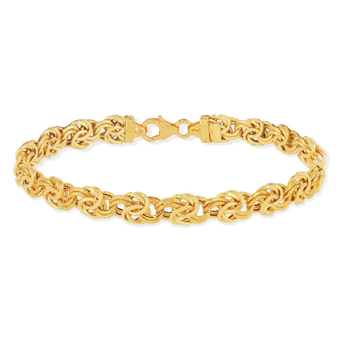 Bracelet or 375 jaune maille royale 18,5 cm