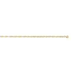 Bracelet or 375 jaune maille singapour 18 cm