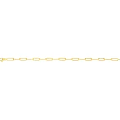 Bracelet or jaune 375, maillons ovales. Longueur 19 cm.