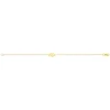 Bracelet or 750 jaune motif coeur 18cm