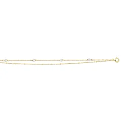 Bracelet or 375 jaune perles de culture de Chine 18 cm