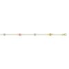 Bracelet 3 ors 750 boules 19,5 cm