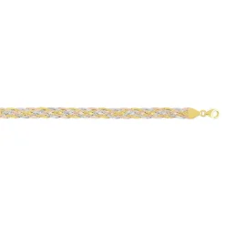 Bracelet 3 ors 375 tressé 19,5 cm