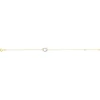 Bracelet or 375 2 tons, forme coeur, diamants. Longueur 20,5 cm.