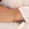 Bracelet plaqué or jaune 18cm