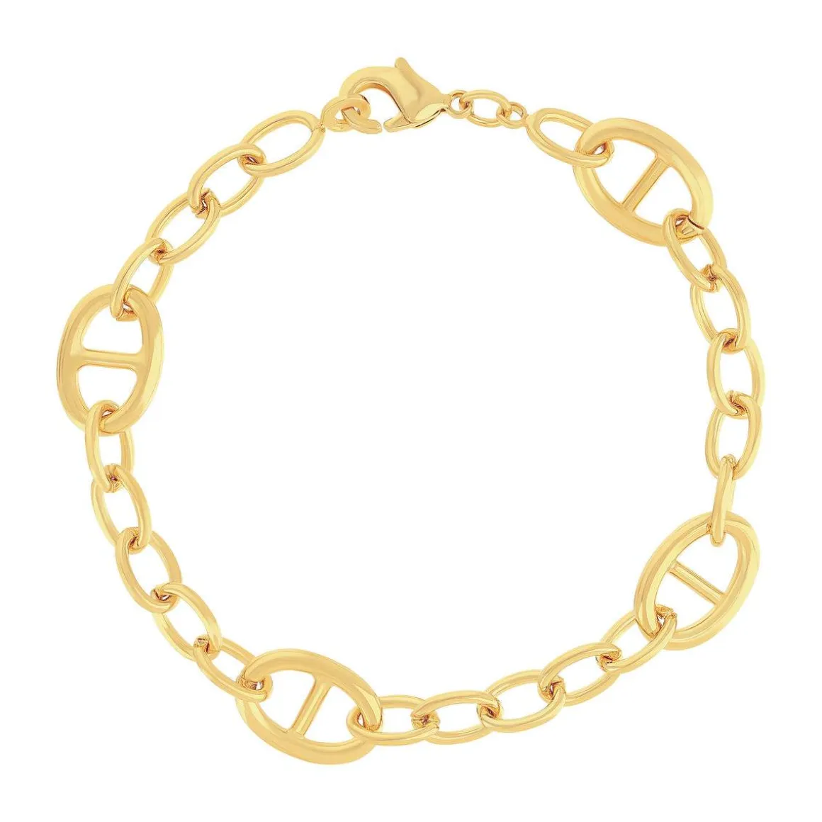 Bracelet plaqué or jaune 18cm