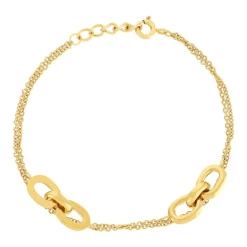 Bracelet plaqué or jaune 19cm