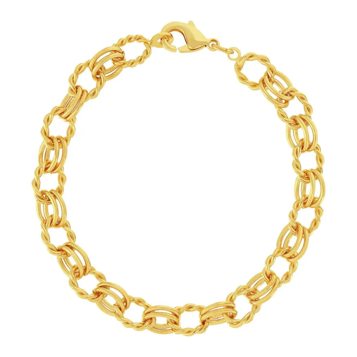 Bracelet plaqué or jaune 18cm