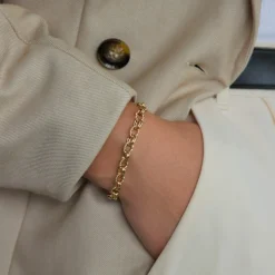 Bracelet plaqué or jaune 18cm