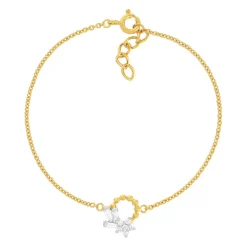 Bracelet plaqué or jaune et ziconias 19cm