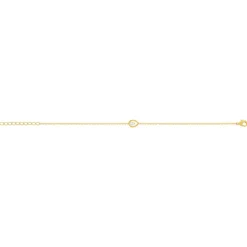 Bracelet plaqué or jaune et zirconias 19cm