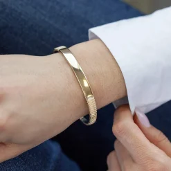 Bracelet plaqué or jaune personnalisable 62 mm