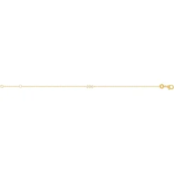 Bracelet plaqué or jaune zirconias 18 cm